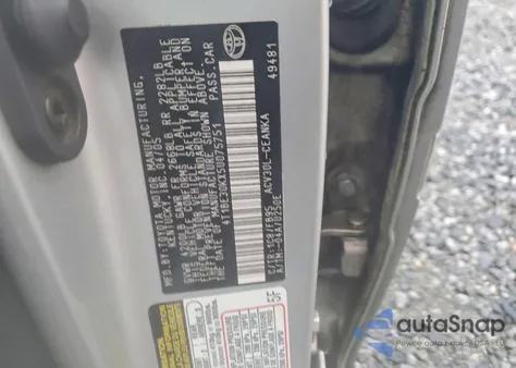 2005 Toyota Camry Le from USA, damaged, VIN 4T1BE30KX5U075751